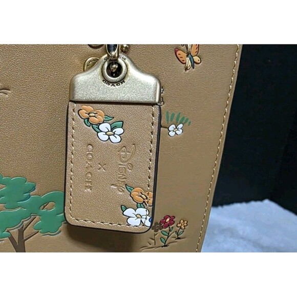 COACH X DISNEY ROGUE 25 MICKEY MOUSE & FRIENDS BAG *PLUS WALLET -HONEY BROWN NWT - Picture 9 of 16